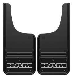 Gatorback - Gatorback 12"x26" Cut-Style Black Mud Flaps for RAM Text Logo GB1226CUTRT-W - Image 1