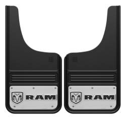 Gatorback - Gatorback GB1223CUTRH 12"x23" Cut-Style Black Mud Flaps for RAM Head Logo - Image 1