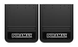 Gatorback - Gatorback GB2124DXW2 21"x24" Rear Dually Black Mud Flaps Duramax Logo - Image 1