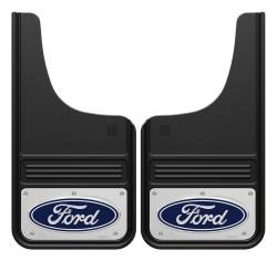 Gatorback - Gatorback 12"x23" Cut-Style Black Mud Flaps Ford Oval Logo GB1223CUTF-C - Image 1