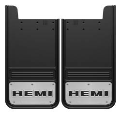 Gatorback - Gatorback GB1223H 12"x23" Universal Black Mud Flaps for Hemi Logo - Image 1