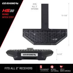 Go Rhino - Go Rhino HS3012T HS-30 Hitch Step - Image 7