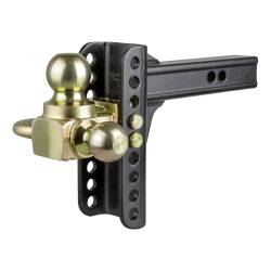 CURT - CURT 45904 Adjustable Channel Mount w/Hook & Step Dual-Ball 2" Shank 14K 6" Drop - Image 3
