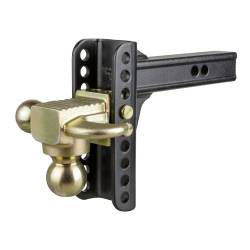 CURT - CURT 45904 Adjustable Channel Mount w/Hook & Step Dual-Ball 2" Shank 14K 6" Drop - Image 4