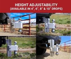 Weigh Safe - Weigh Safe 2" 180-DEG Class-IV 10" Drop Hitch Receiver 12.5K CTB10-2-KA - Image 4