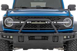 Rough Country Suspension Systems - Rough Country 51116 Black Front Bumper Safari Bar w/LED for 21-25 Ford Bronco - Image 3