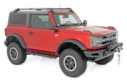 Rough Country Suspension Systems - Rough Country 4.5" Oval Tube Nerf Steps Black 21-25 Ford Bronco 2DR 21012 - Image 3