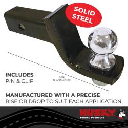 Husky Towing - Husky Towing 2" Class III Ball Mount 3.25" Drop w/2" Hitch Ball 31367 - Image 2