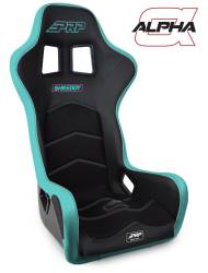 PRP - PRP SHRDYA3901-01 Black/Teal Alpha Shreddy High Back Suspension Seat - Image 1