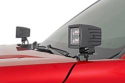 Rough Country Suspension Systems - Rough Country 72102 A-Pillar 2" LED Ditch Light Kit Flood for 24-26 Tacoma - Image 4