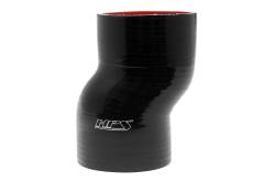 HPS Performance - HPS HTSOC-312-L6-BLK 3-1/8" 80mm ID Silicone Offset Coupler Hose 4-Ply Black 6" - Image 1