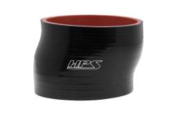 HPS Performance - HPS HTSOC-312-L4-BLK 3-1/8" 80mm ID Silicone Offset Coupler Hose 4-Ply Black 4" - Image 1