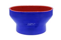 HPS Performance - HPS FOH-55-300-BLUE 3" Oval-Round Throttle Body Coupler Ford Mustang GT/GT500 - Image 1