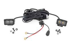 Rough Country Suspension Systems - Rough Country Black Series 3" LED Pod Lights SAE Fog-Amber Pair 70911 - Image 1