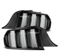 AlphaRex - AlphaRex 655020 Black Clear Prismatic LED Taillights for 15-23 Ford Mustang - Image 1