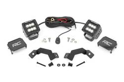 Rough Country Suspension Systems - Rough Country 72113 A-Pillar 2" LED Ditch Light Kit-Flood for 24-26 Land Cruiser - Image 1