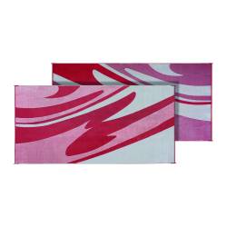 Faulkner - Faulkner 46361 Reversible RV Patio Mat Burgundy Mirage Design 8'x16' - Image 1