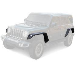 Black Horse Off Road - Black Horse TFFJL Black Front/Rear Tubular Fender Flares for 18-24 Jeep Wrangler - Image 2