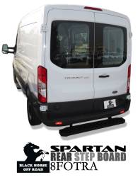 Black Horse Off Road - Black Horse 8FOTRA SPARTAN Black Rear Step Board 15-25 Ford Transit-150/250/350 - Image 1