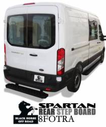 Black Horse Off Road - Black Horse 8FOTRA SPARTAN Black Rear Step Board 15-25 Ford Transit-150/250/350 - Image 2