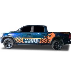 Black Horse Off Road - Black Horse FF-DORA-19-SM Fender Flares Black for 19-23 RAM 1500 Crew/Ext Cab - Image 2