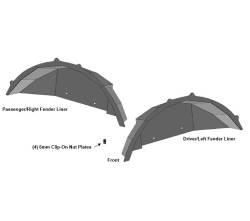 Black Horse Off Road - Black Horse INFG20 Rear Inner Fender Flares Black for 20-25 Jeep Gladiator JT - Image 2