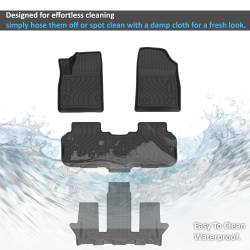 Black Horse Off Road - Black Horse FMGAC21 Totaliner HD Anti-Skid Floor Mat Rug Liner 17-23 GMC Acadia - Image 2