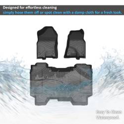 Black Horse Off Road - Black Horse FMR1519 Totaliner HD Anti-Skid Floor Mat Rug Liner 19-24 RAM 1500 - Image 2