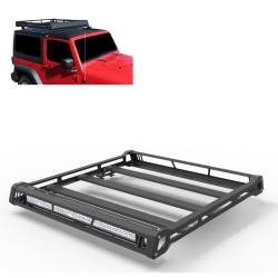 Black Horse Off Road - Black Horse BA-JKBO TRAVELER Roof Ladder Rack Black for 87-17 Jeep Wrangler - Image 1