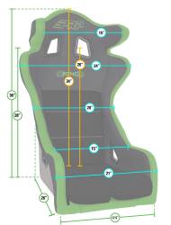 PRP - PRP A38-260 Echo FIA Composite Race Seat - Image 2