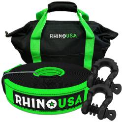 Rhino USA - Rhino USA RNO-SHACKSTRAP30 30' Tow Strap/Shackles Combo - Image 1