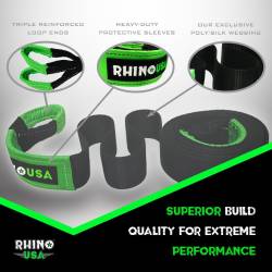 Rhino USA - Rhino USA RNO-SHACKSTRAP30 30' Tow Strap/Shackles Combo - Image 2