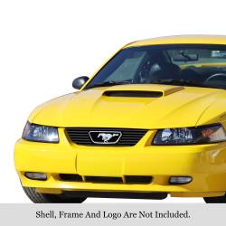 APS - APS Stainless Billet Grille Black 99-04 Ford Mustang GR06FFJ21J - Image 1