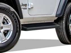 APS - APS IRunning Running Boards Black for 18-25 Wrangler JL 2DR IB10RAA6B - Image 1