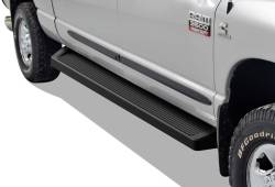 APS - APS IRunning Running Boards Black for 09-18 RAM 1500/HD Crew IB04RBJ8B - Image 1