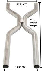 Pypes Performance Exhaust - Pypes HVA13 3" Universal Stainless H-Pipe Crossover Exhaust Kit - Image 3