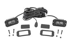 Rough Country Suspension Systems - Rough Country Black Series 3" LED Pod Lights SAE Fog-Amber Pair 70909 - Image 1