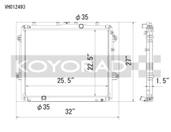 Koyorad - Koyorad VH012493 Racing All Aluminum Radiator - Image 1