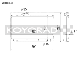 Koyorad - Koyorad VH010934N Racing All Aluminum Radiator - Image 1