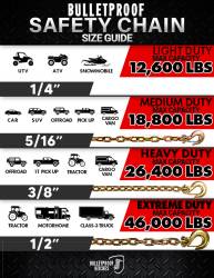 BulletProof Hitches - BulletProof EDCHAINS Extreme Duty 1/2" Safety Chains - Image 1