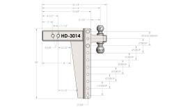 BulletProof Hitches - BulletProof HD3014 3.0" Heavy Duty 14" Drop Or Rise Hitch - Image 8