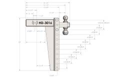 BulletProof Hitches - BulletProof HD3016 3.0" Heavy Duty 16" Drop Or Rise Hitch - Image 8