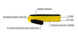 BulletProof Hitches - BulletProof HDTOWSTRAP Heavy Duty 3" Wide x 20' Tow Strap - Image 6