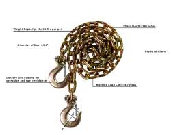BulletProof Hitches - BulletProof MDCHAINS Medium Duty 5/16" Safety Chains - Image 8