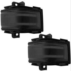 Recon - Recon 264245AMBK LED Side Mirror Lenses Smoked/White/Amber 17-25 Super Duty - Image 1