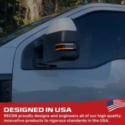 Recon - Recon 264245AMBK LED Side Mirror Lenses Smoked/White/Amber 17-25 Super Duty - Image 3