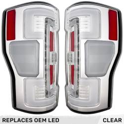 Recon - Recon 264299LEDCL OLED Tail Lights Clear Lens 17-19 Ford Super Duty w/BLIS - Image 1
