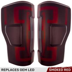 Recon - Recon 264299LEDRBK OLED Tail Lights Red Smoked Lens 17-19 Ford Super Duty - Image 1