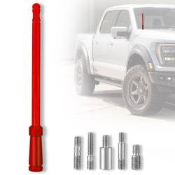Recon - Recon 264ANTRD 8" Aluminum Universal Stubby Antenna Red - Image 1