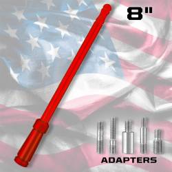 Recon - Recon 264ANTRD 8" Aluminum Universal Stubby Antenna Red - Image 3